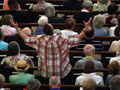 At the service