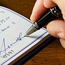 Signing a check