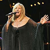 Barbra Streisand performs at London's 02 Arena ... 