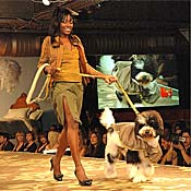 A model and its walker at the 2006 New York ... 