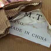 Imports arrive in a box labeled Made in China 