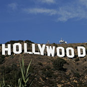 The famed Hollywood sign sits atop Mt. Lee in ... 