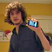 George Hotz with his unlocked iPhone 