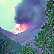 A wildfire threatens homes in central Idaho. 
