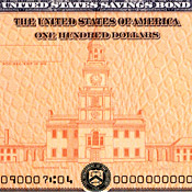 A $100 U.S. EE Savings Bond embossed with ... 