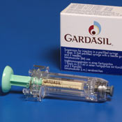 Gardasil, a vaccine against cervical cancer. 