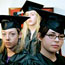 College graduates in caps and gowns