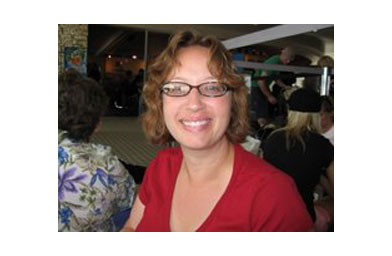 
                    Melanie is sitting in the San Diego airport, ready for an adventure!
                                            (Melanie Treco)
                                        