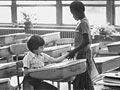 A desgregated U.S. classroom in 1975