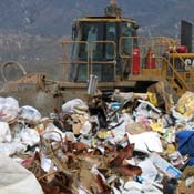 Bulldozer at Bradley landfill 