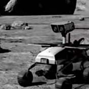 A digital replica of a potential lunar lander 