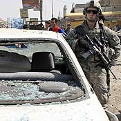 U.S. soldier in Baghdad 