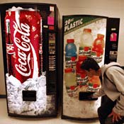 A student purchases a soft drink 