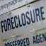 A foreclosure sign