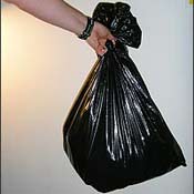 Tess' trash bag 