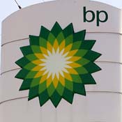 Sign outside of a BP service station 