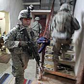 U.S. soldiers search house in Iraq 