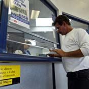 Customer makes a wire transfer 