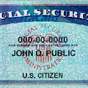 Sample Social Security card 