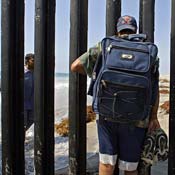 Tijuana beach fence border 