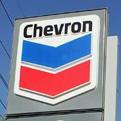 Sign outside a Chevron station 