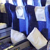 Empty seats on a plane 