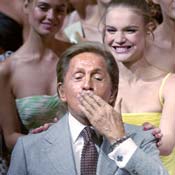 Italian designer Valentino at show in Paris 