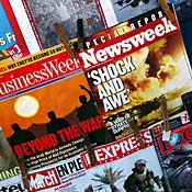 Magazines on newsstand 