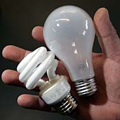 Compact flourescent and incandescent bulbs 