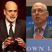 Ben Bernanke and Henry Paulson 