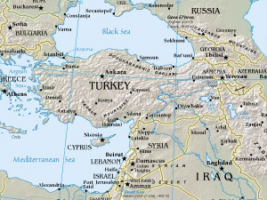 countries bordering turkey
