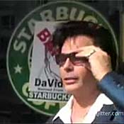 DaVido outside a Starbucks 