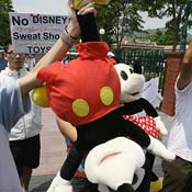 Protestors at Hong Kong Disneyland 