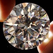 A brilliant-cut D-color flawless diamond 