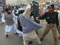 Scuffle with police