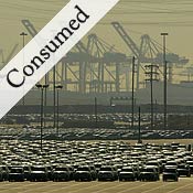 Imported cars at Port of Long Beach 