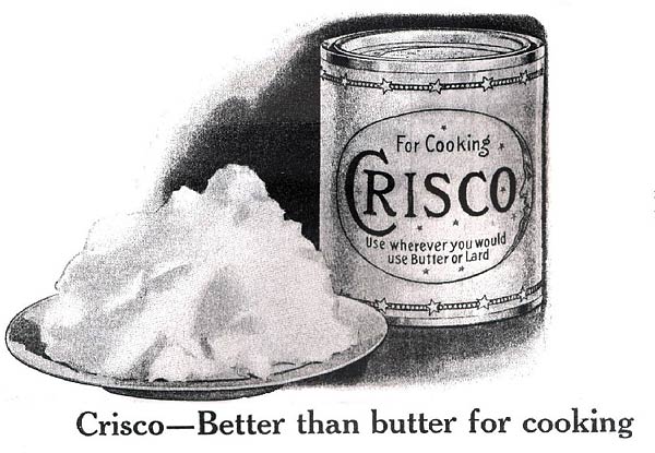 
                A 1911 advertisement for Crisco goes head-to-head with butter.
                                    (Courtesy Crisco.com)
                                