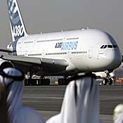 An Airbus A380 at the 2007 Dubai Airshow 