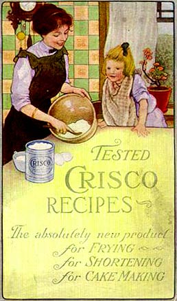                  Cover for a cookbook with all the recipes using Crisco. Free cookbook giveaways were a key part of getting housewives to trust using Crisco.                                     (Courtesy Crisco.com)                                 