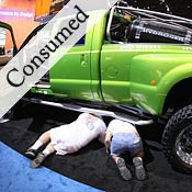 green hybrid truck 