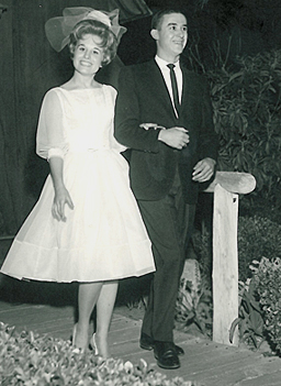 
                    Rocky and Janet Rotharmel exit the Little Chapel of the West after exchanging vows in Las Vegas on St. Patrick's Day in 1962
                                            (Photos courtesy of: Rocky and Janet Rotharmel)
                                        