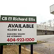 A CB Richard Ellis real estate sign 