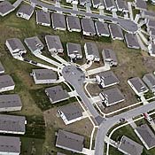 A new housing complex seen from above 