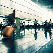 Travelers try to beat the rush at the airport 