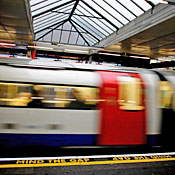 A London subway train 