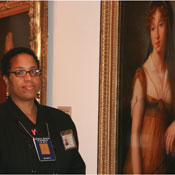 Karen Harris on the job 