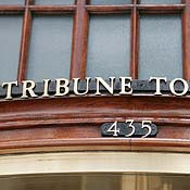 Entrance to the Tribune Tower 