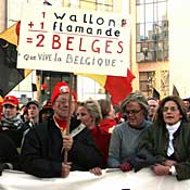 Demonstrator in Brussels, Belgium. 