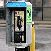 A public pay phone in Chicago. 