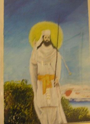 
                    A drawing of an Ezidi priest by Layla Khoudeida.
                                            (Avishay Artsy)
                                        